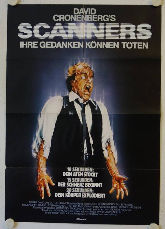 Scanners original release german movie poster